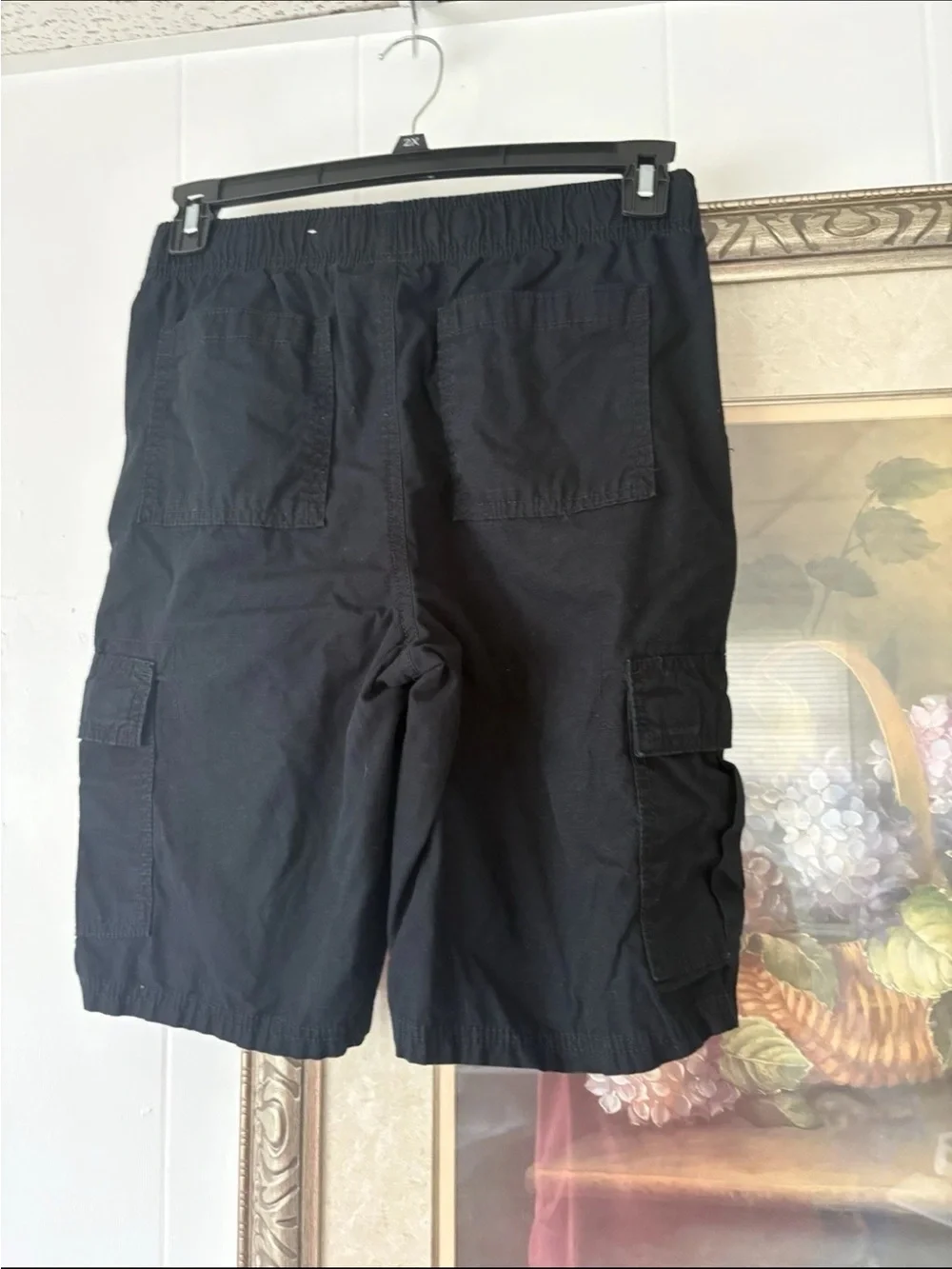 The Children's Place Black Cargo Shorts with Elastic Waist